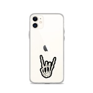 Skeleton "Rock Hand" Clear Case for iPhone®