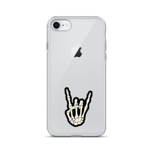 Skeleton "Rock Hand" Clear Case for iPhone®