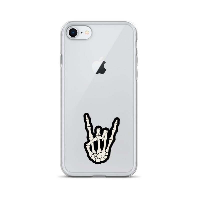 Skeleton "Rock Hand" Clear Case for iPhone®