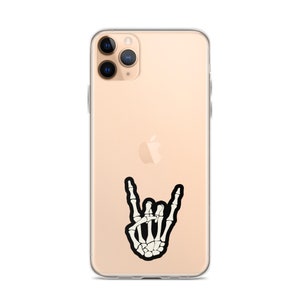 Skeleton "Rock Hand" Clear Case for iPhone®