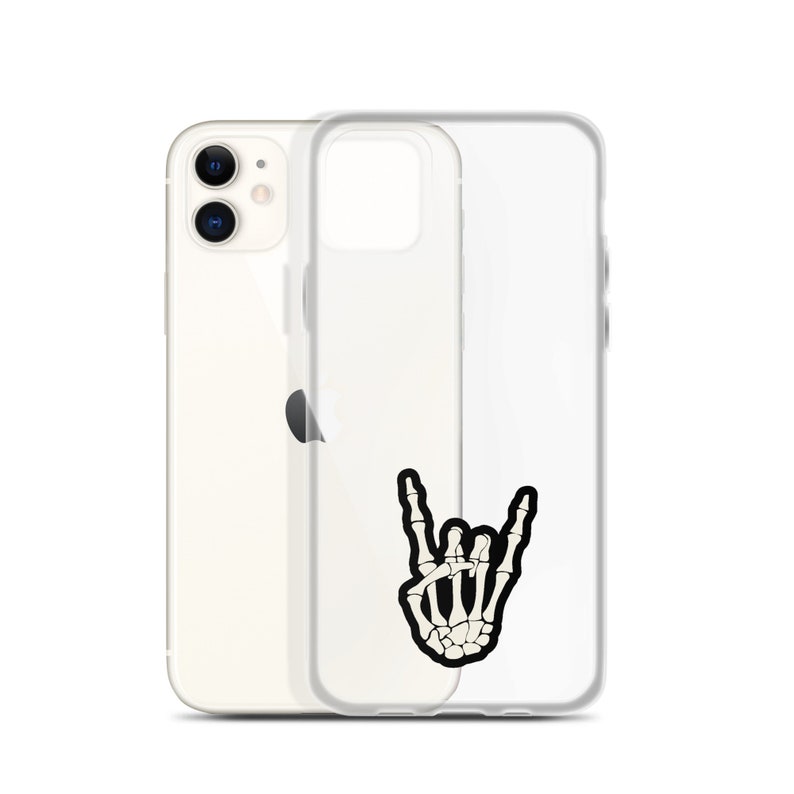 Skeleton "Rock Hand" Clear Case for iPhone®