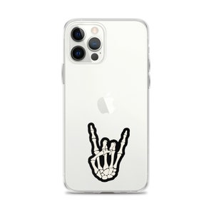 Skeleton "Rock Hand" Clear Case for iPhone®