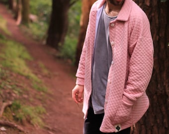 Pink Willow Flacket - Chic Pink Soft Jacket - Upcycled and Eco-Friendly