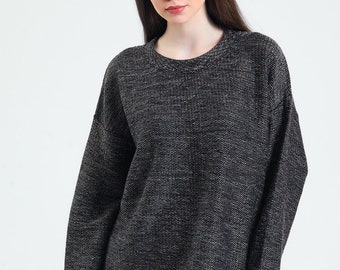 Unisex Soft Oversized Cotton Pullover Sweatshirt, Sustain Jumper Gift For Her, Organic Vegan Eco Friendly Sweatshirt