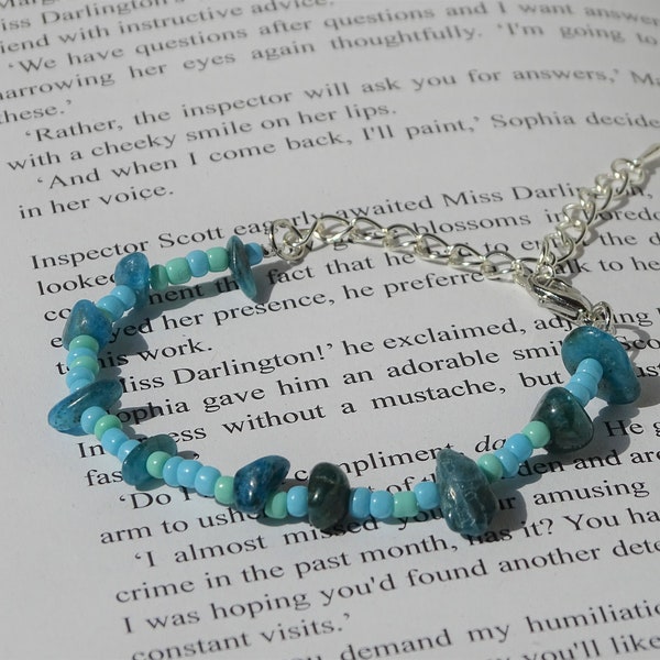 crystals bracelet blue | Apatite