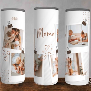 Mama Photo Tumbler Template | Mother Photo Tumbler Wrap | Sublimation for 20oz Skinny, Straight & Tapered Tumblers, Digital Download PNG