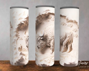 White Bison Tumbler Wrap: Yellowstone Wild West Sublimation (Digital Download)
