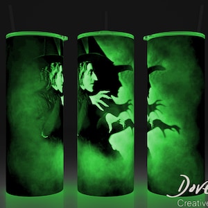 Wicked Witch of the West, Wizard of Oz Witch, Tumbler Design for 20oz & 30oz Skinny Tumbler Sublimation Wrap PNG, Seamless Tumbler Design