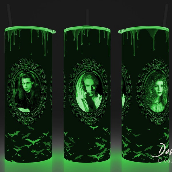 Interview with the Vampire Louis, Claudia  & Lestat Clipart and a Design for 20 oz skinny Tumbler, Digital Download PNG