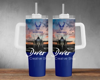 F-35 Fighter Jet Tumbler Wrap: Air Force Veteran Gift (Digital Download)