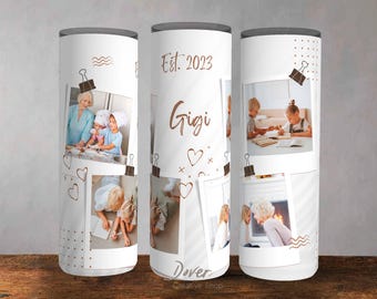 Gigi Photo Tumbler Template: Grandmother 20oz Wrap (PNG, Canva)