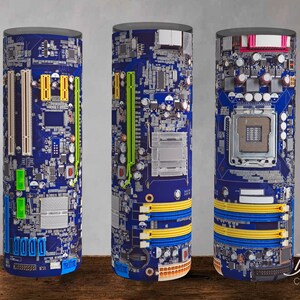 Motherboard Tumbler Wrap: Computer Science Sublimation (20oz Skinny Tumbler)(PNG Digital Download)
