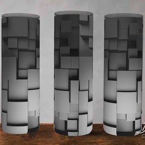 Abstract 3D Tumbler Wrap: Modern Geometric Design (PNG Digital Download)