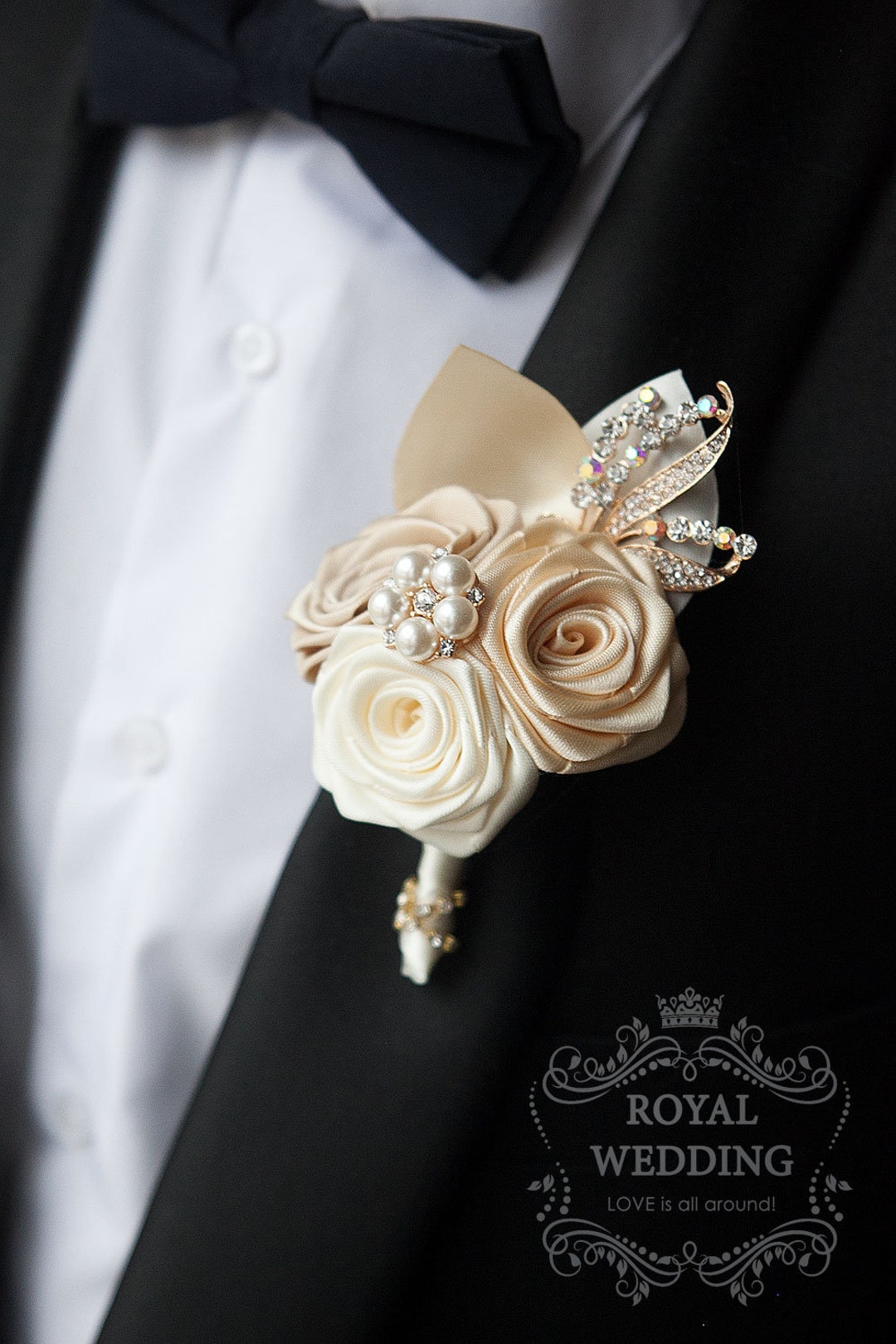 Groom Boutonniere Wedding Accessories Jewelry Groomsmen - Etsy