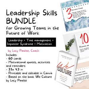 Leadership Card Deck Canva Template Affirmations Quotes Activities ...