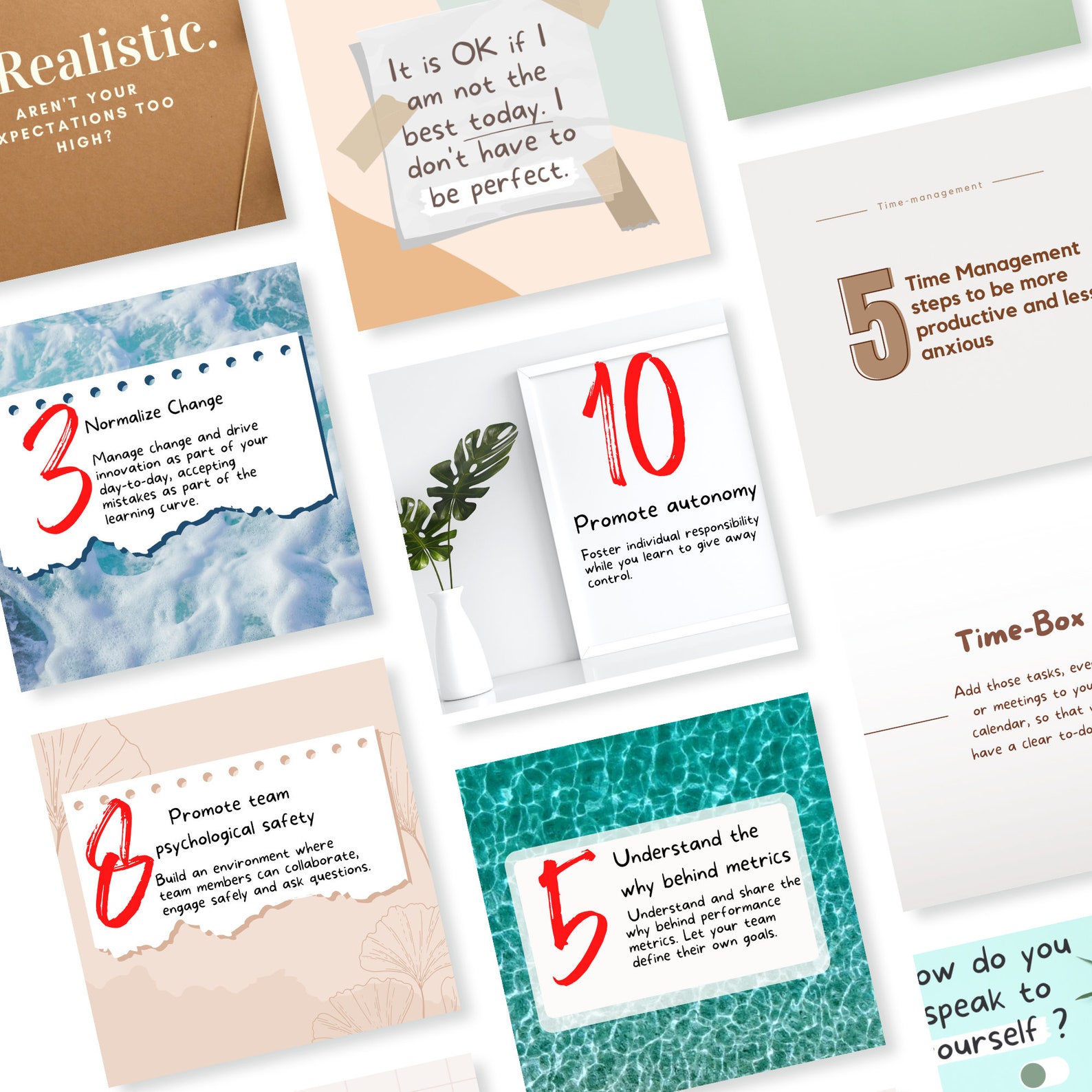 Leadership Card Deck Canva Template Affirmations Quotes Activities ...