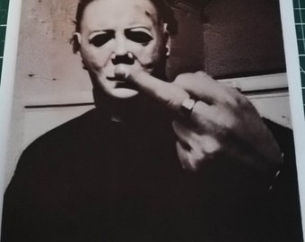 Michael myers finguer , funny ,  old movie mousepad , tapis de souris