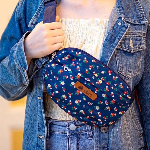 Small Handmade Crossbody Bag - Versatile Fanny Pack or Hip Bag