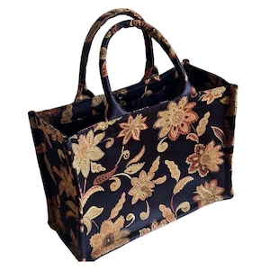Flora Luxe Tote - Handcrafted Jacquard Charm