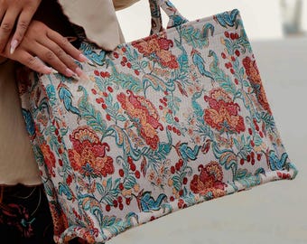 Floral Chinoiserie Tote