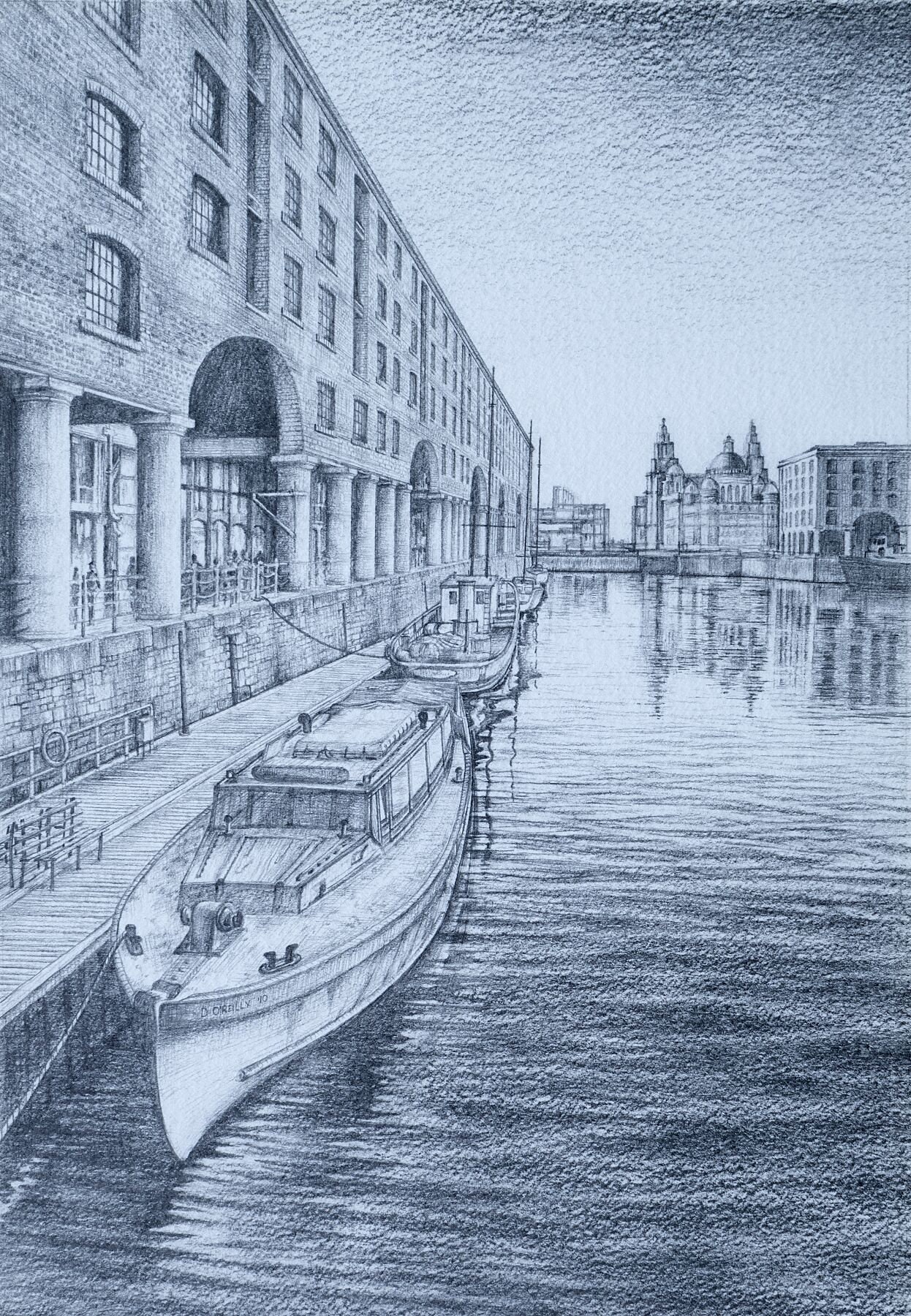 Docks 3 Drawing by Louise Openshaw  Saatchi Art