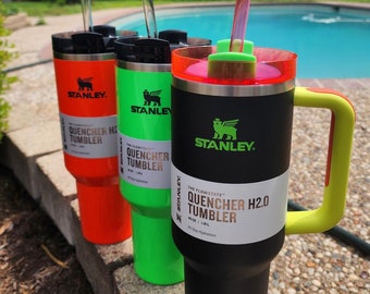 New 40oz. Stanley Neon Collection Travel Mug, Personalized, Trending Now, Insulated Tumbler,