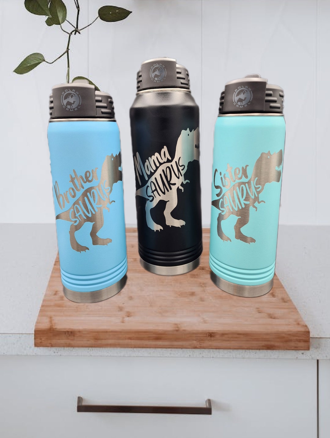 20 Oz. Personalized Insulated Water Bottle With Straw, Custom Engraved ...