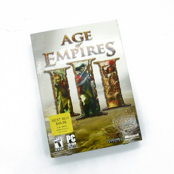 Age of Empires 3 PC CD Rom Discs | Video Games | Gamer Gift | Complete 3 Disc Set | Computer Games | Real Time Strategy Game