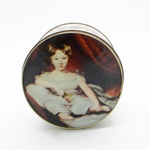 Vintage Thornes Candy Tin, High Class Confectionary Leeds England, Advertising Collectors Tin, Unique Gift Box, Portrait Lid Storage Box