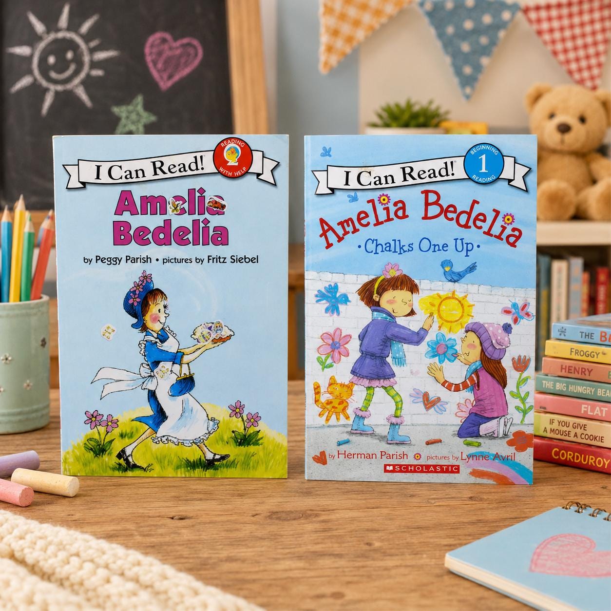 Amelia Bedelia Book Lot, Two I Can Read Beginner Books, Classic