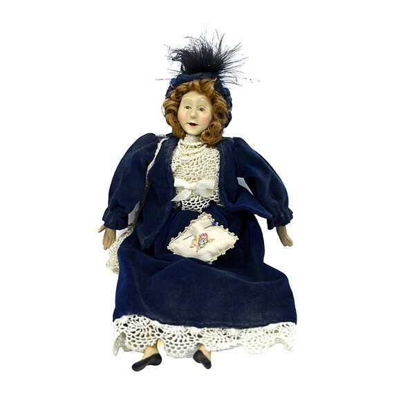 Vintage China Doll, Victorian Toy Collectible, Porcelain Figurine