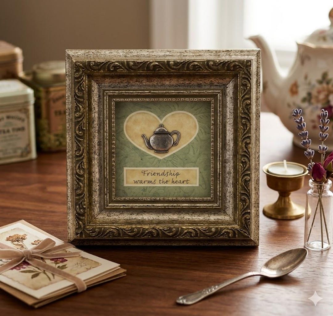 Framed Friendship Teapot Art, 5