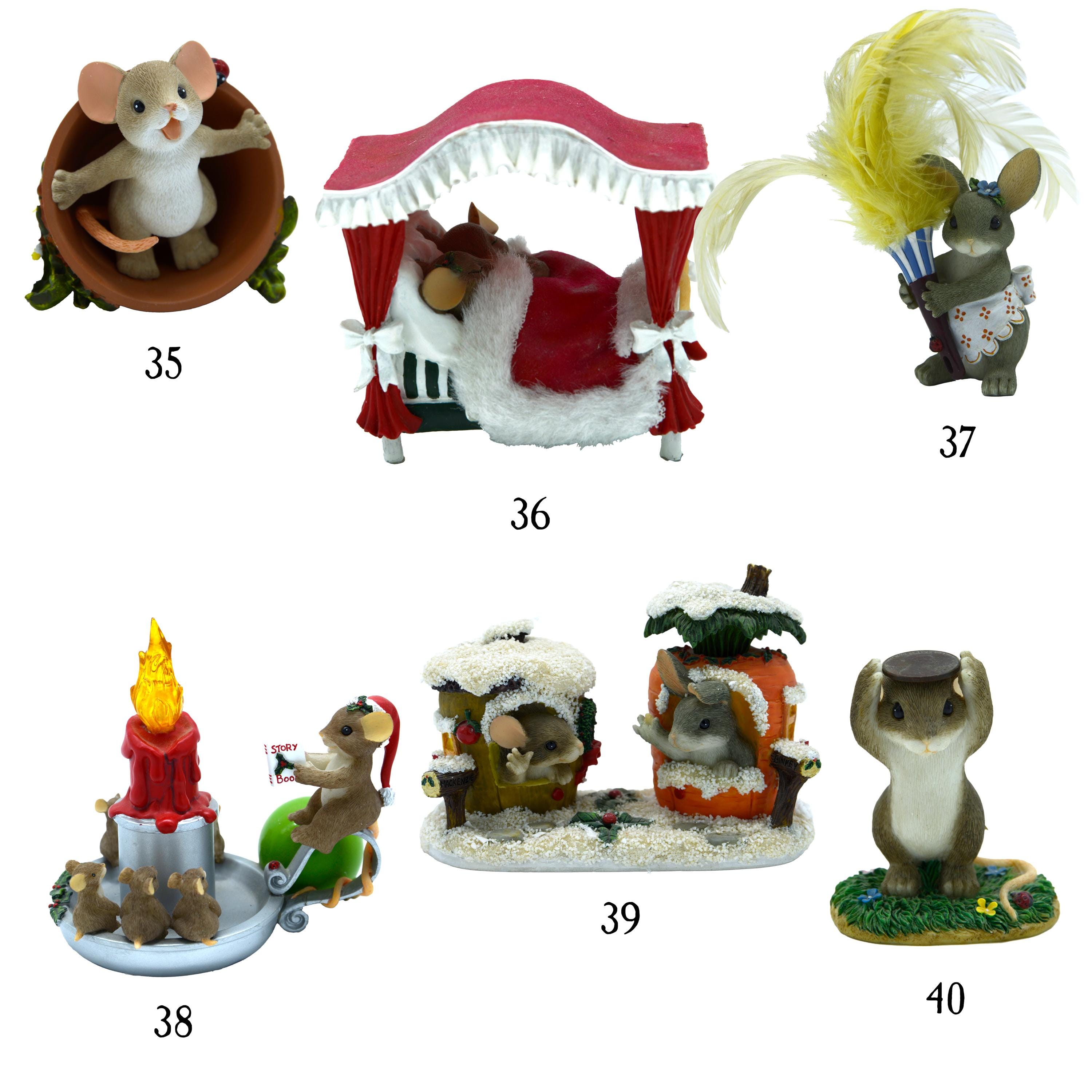 Charming Tails Figurines by Dean Griff, Cottagecore Mice Statues