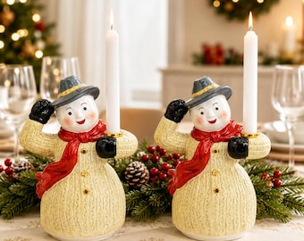 1960s Josef Originals Snowman Salt & Pepper Shakers: Retro