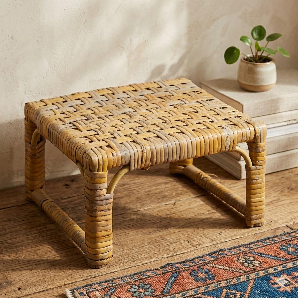 70s Rattan Shelf - Etsy