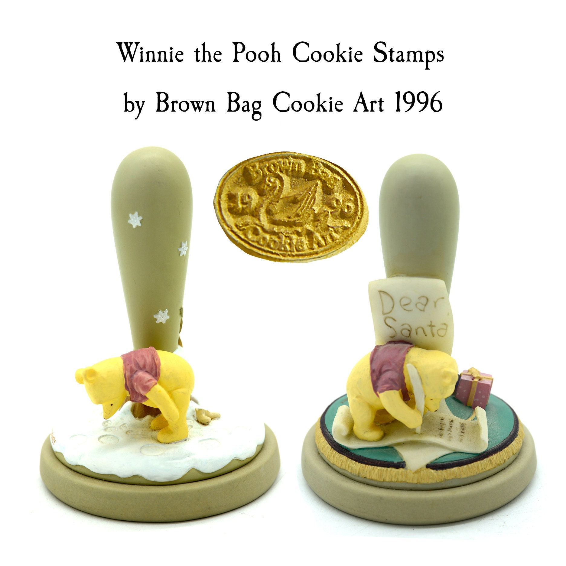 Winnie the Pooh Cookie Stamp, Brown Bag Cookie Art 1996