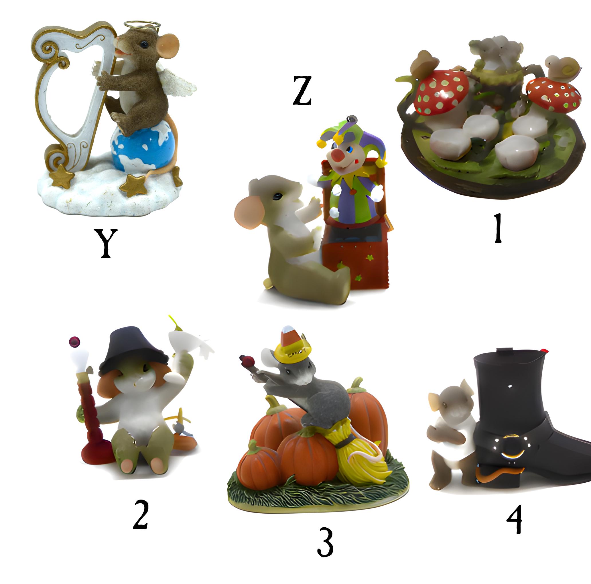 Charming Tails Figurines by Dean Griff, Cottagecore Mice Statues