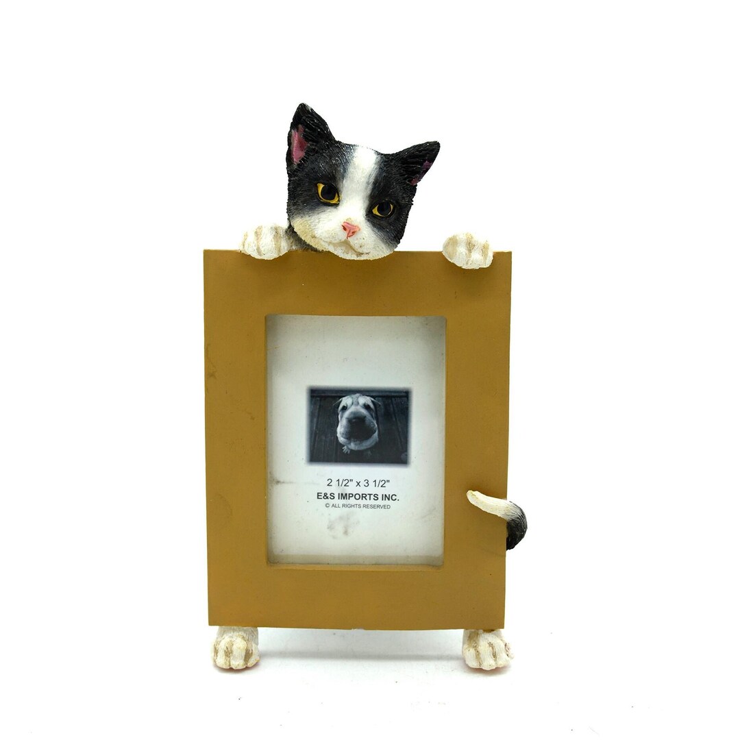 Playful Cat Photo Frame - Cute and Whimsical Cat Decor - Miniature ...