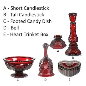 Vintage Avon Cape Cod Ruby Red Glassware, Collectible Dinnerware ...