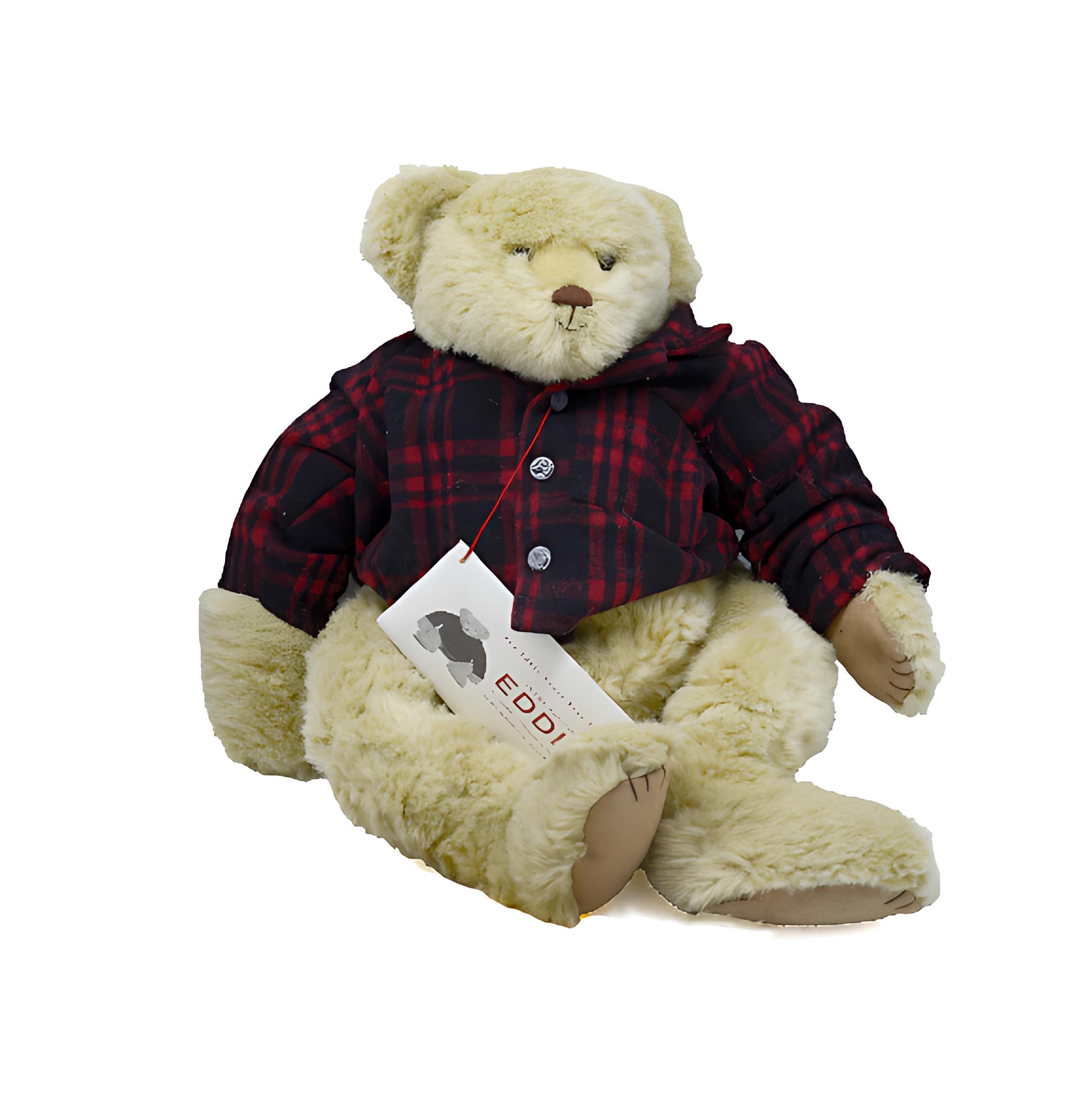 Vintage Eddie Bauer Teddy Bear, Cabin Decor, Rustic Lodge Plush