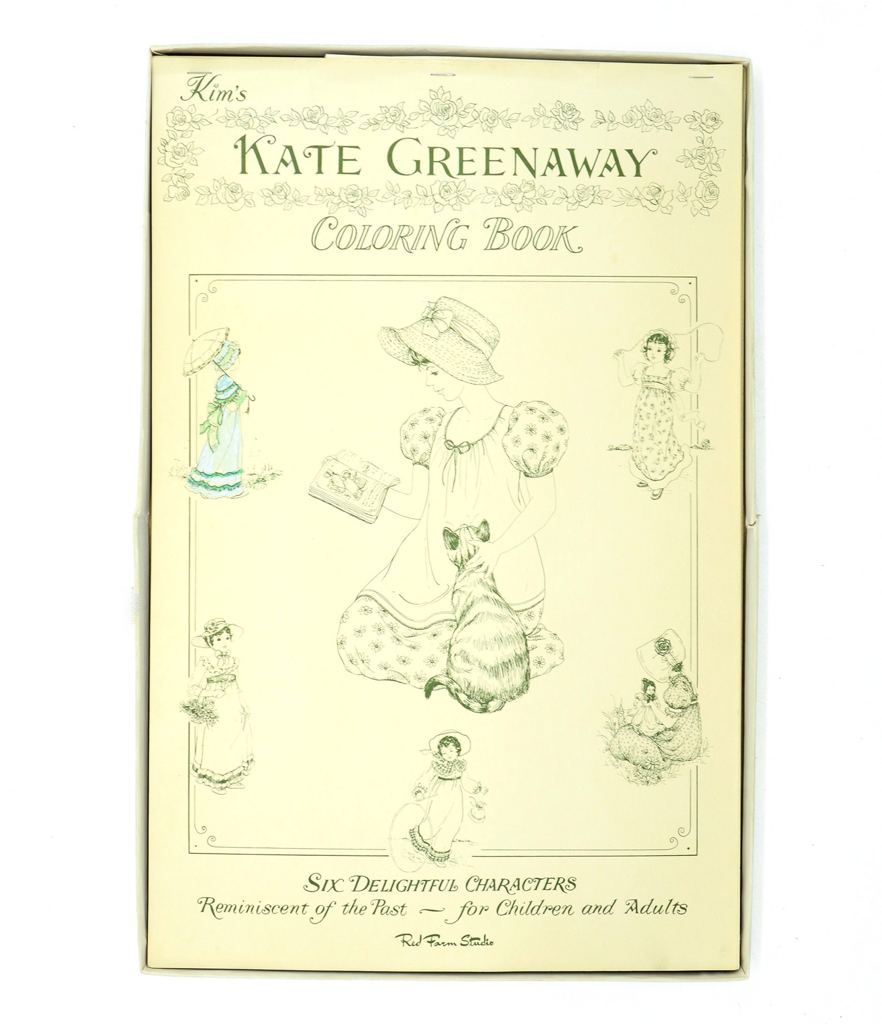 Vintage Kate Greenaway Coloring Book From Red Farm Studio Rare Uncolored Large Pages 1950s in ...