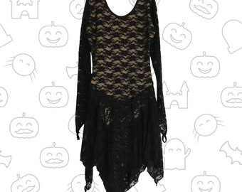 Black Lace Lyrical Dress Children's Fancy Costume