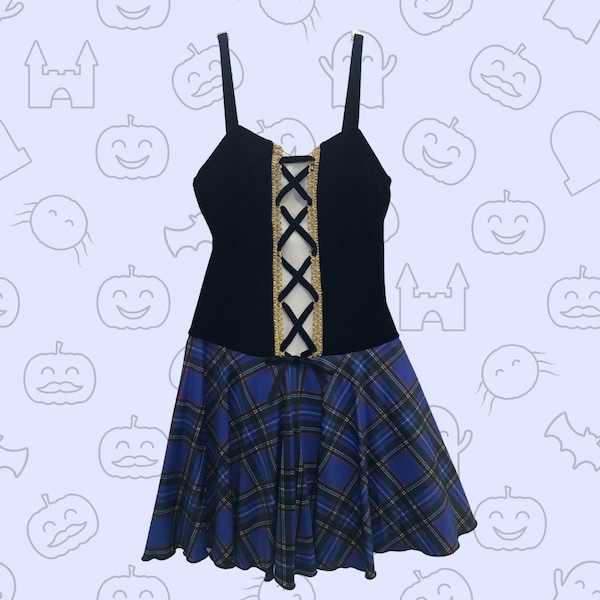 Celtic Maiden Tartan Dress Costume d’Halloween pour enfants - Bleu