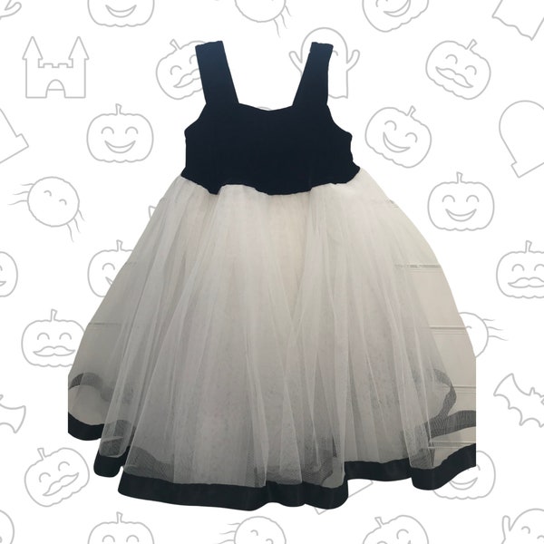 Baby Doll White/Black Tutu Dress Children's Christmas Fancy Costume