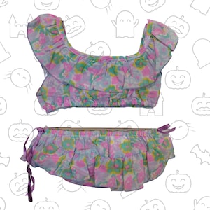 Summer Floral Bikini Two Piece Children&#39;s Swimsuit Set