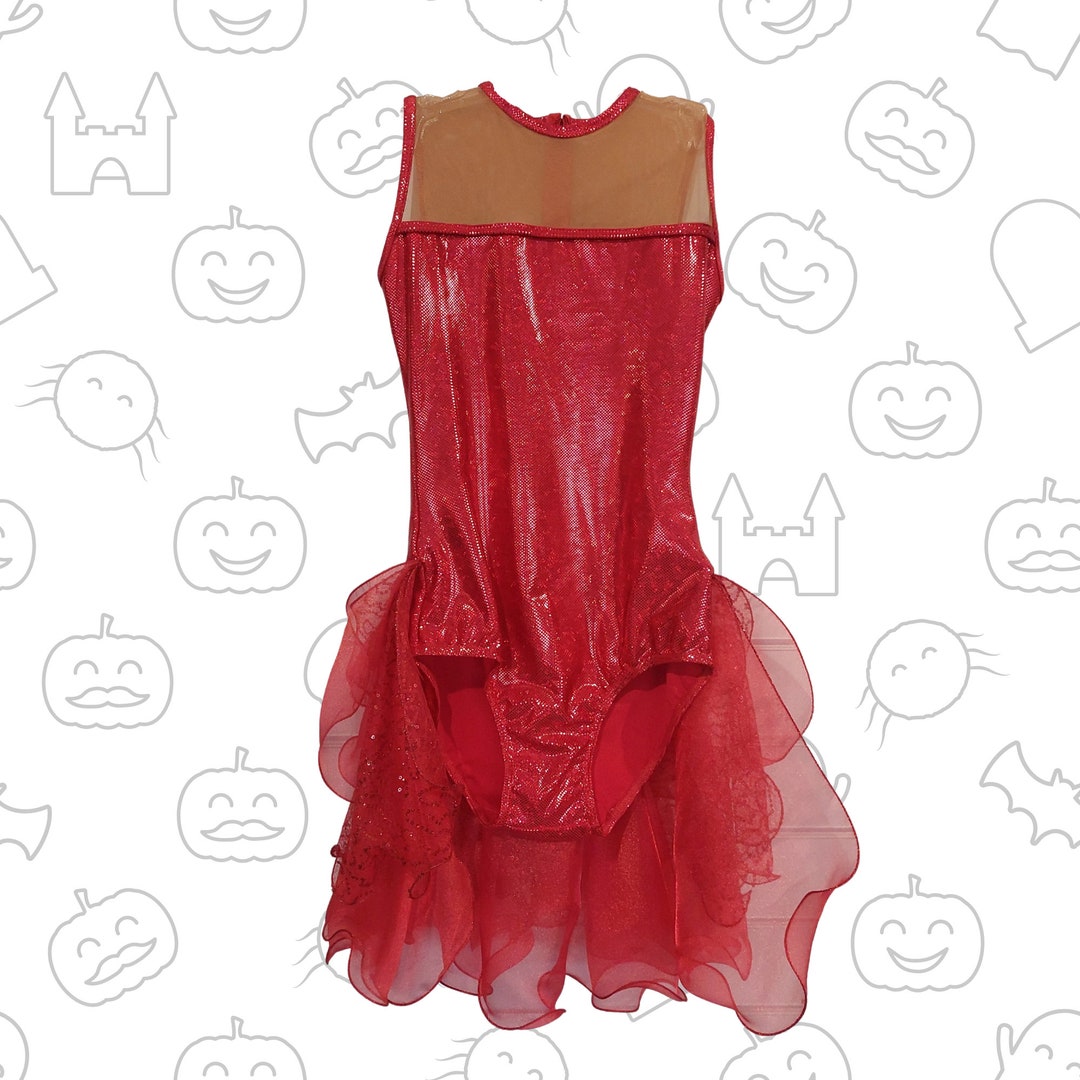Red Deluxe Showgirl Leotard Dress Children's Fancy Costume Etsy