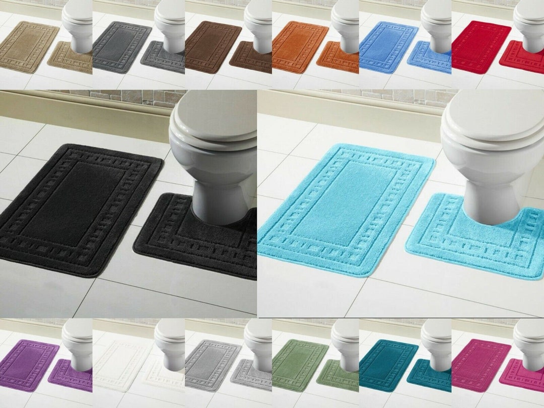 Luxury Bathroom Set Miami 2 Piece Bath Mat & Pedestal Set - Etsy