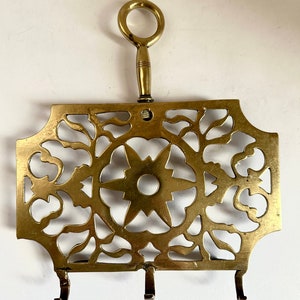 Antique Brass Fireside Hooks,  Vintage. Hooks