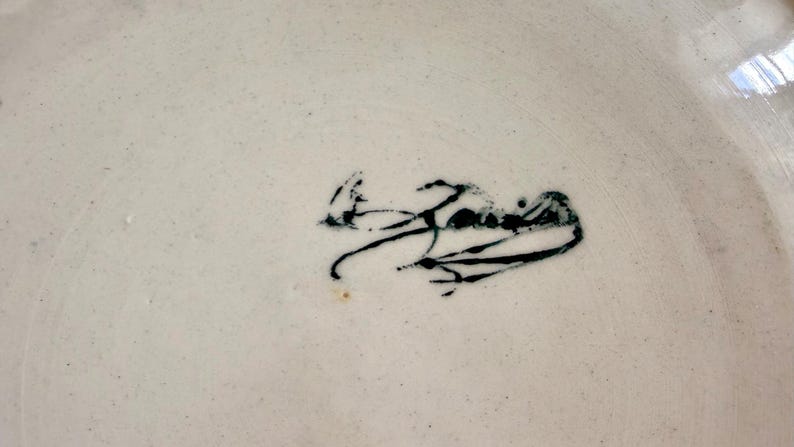 Plat en faïence espagnole, fait main, peint à la main, motif floral ...