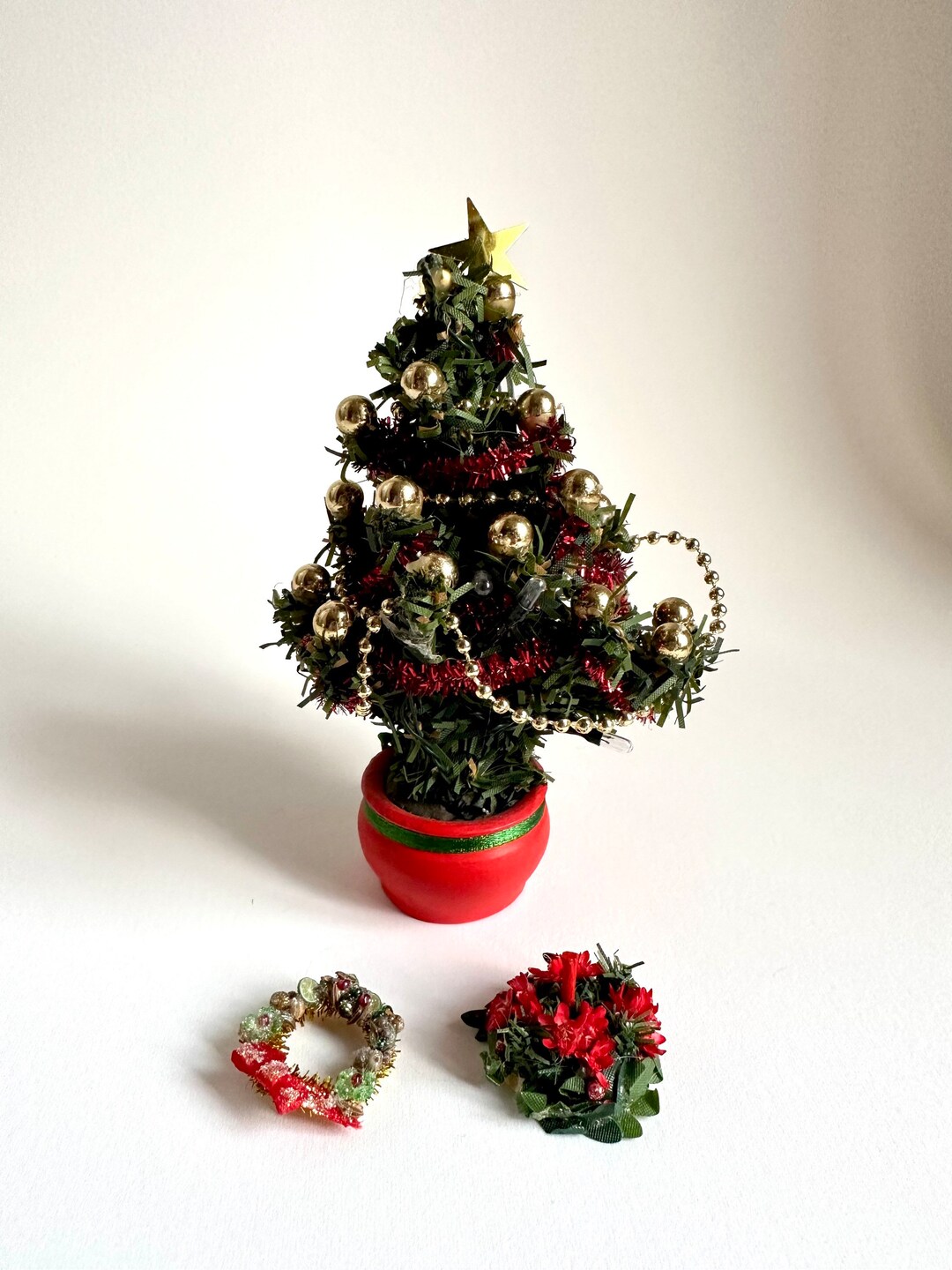 Vintage Dolls House Christmas Tree Christmas Accessories Etsy UK